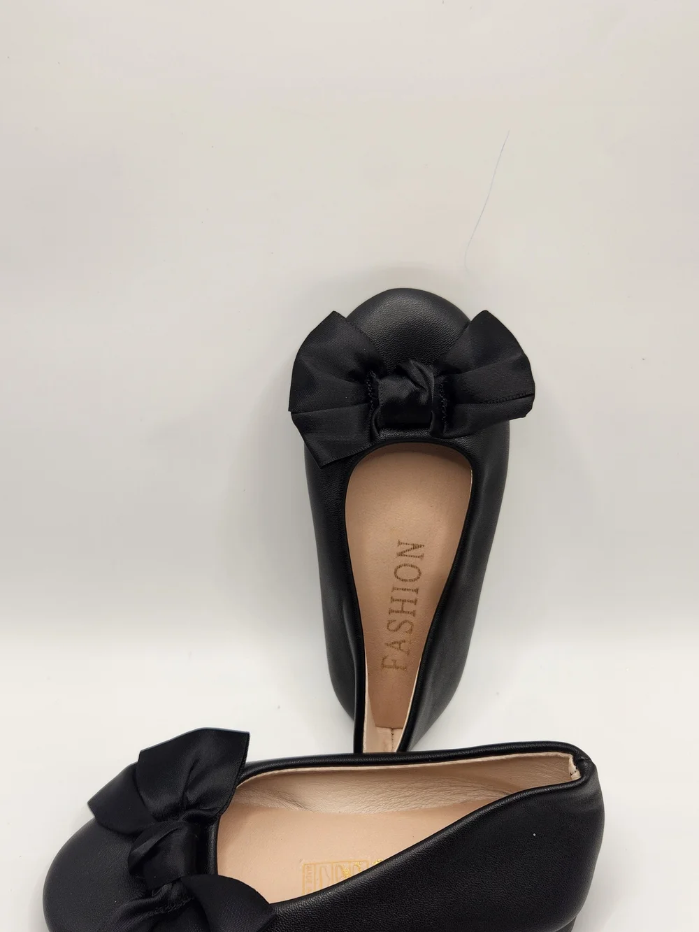 Fashion Nova Black Girls' Bow Ballet Flats